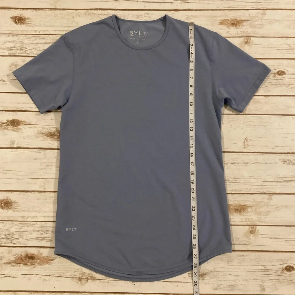BYLT Basics Drop-Cut Lux Shirt Blue Medium